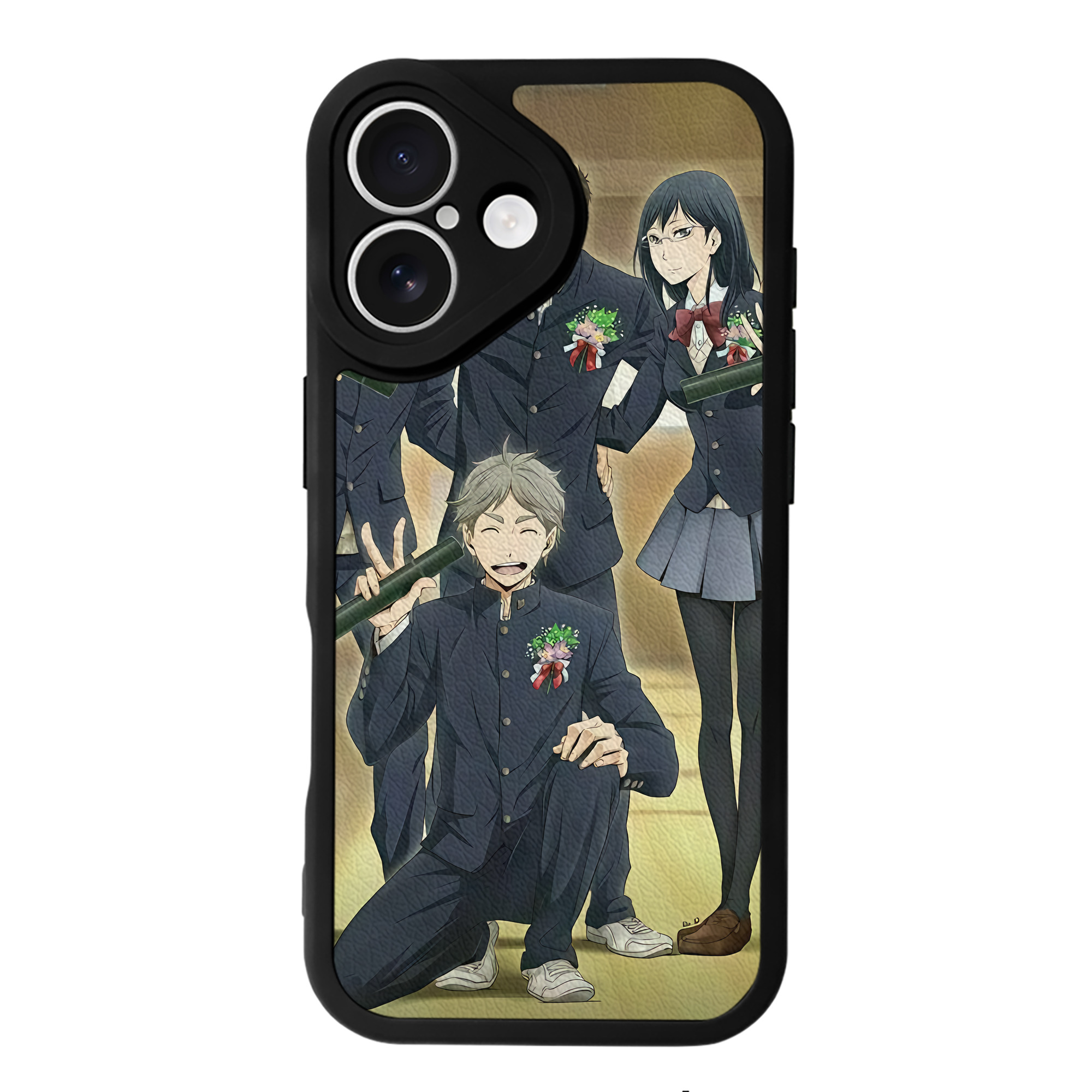（画像用） ハイキュー!! Haikyu!! 【iPhone 16シリーズ対応】シリコンスマホケース（レザー調） 材質：シリコン